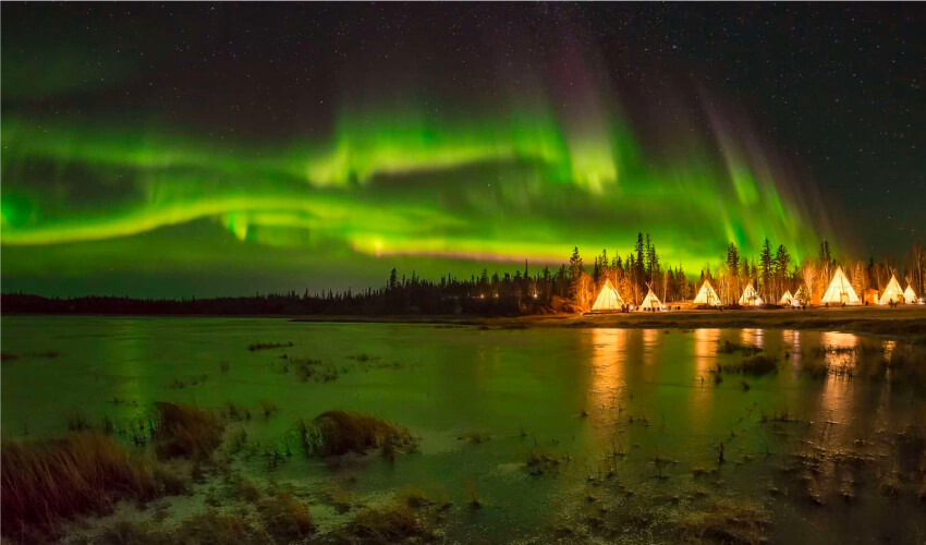 Viaje auroras boreales en yellowknife  desde Monterrey